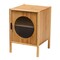 Wholesale Interiors Baxton Studio Naresh Mid-Century Modern Transitional Natural Brown Bamboo Wood 1-Door End Table